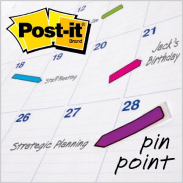 Post-It Flags Arrow 0.5" Page Flags, Four Assorted Bright Colors, 24/Color, 96 Flags/Pack
