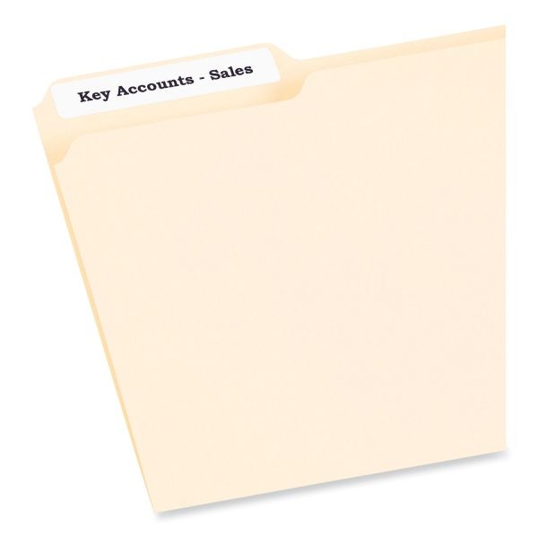 Pres-A-Ply Labels, 0.66 X 3.44, White, 30/Sheet, 50 Sheets/Box