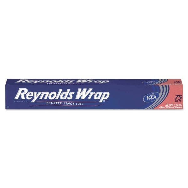 Reynolds Wrap Standard Aluminum Foil Roll, 12" X 75', Silver
