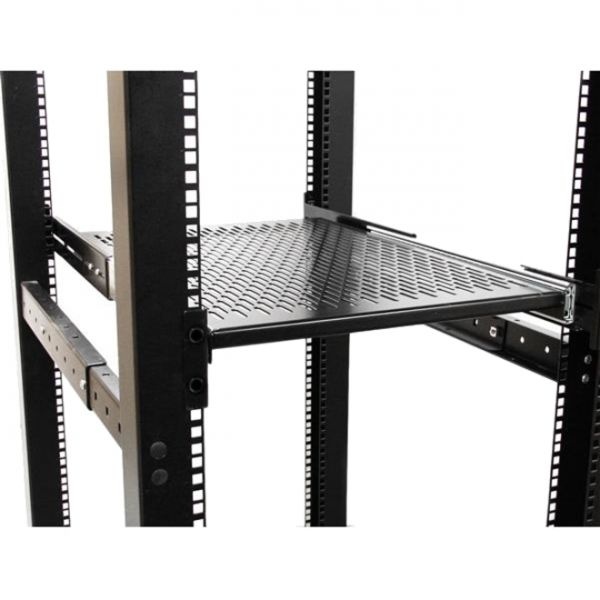 2U Adjustable Mounting Depth Vented Sliding Rack Mount Shelf ? 50Lbs
