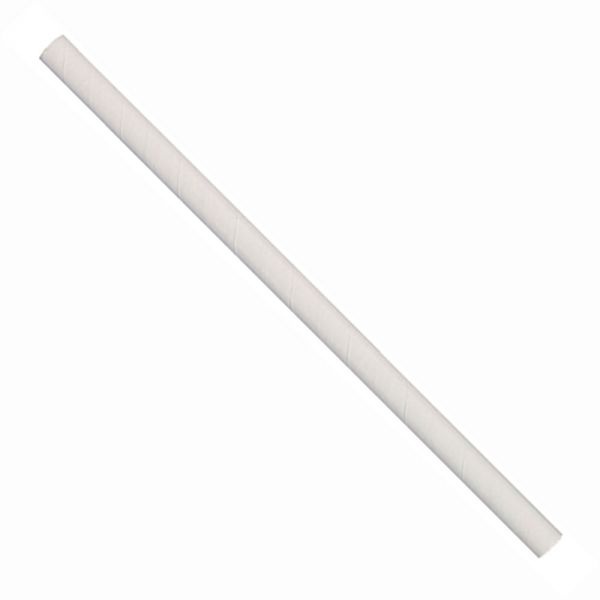 Hoffmaster Paper Straws, Giant, 8-1/2", White, Pack Of 1,500 Straws