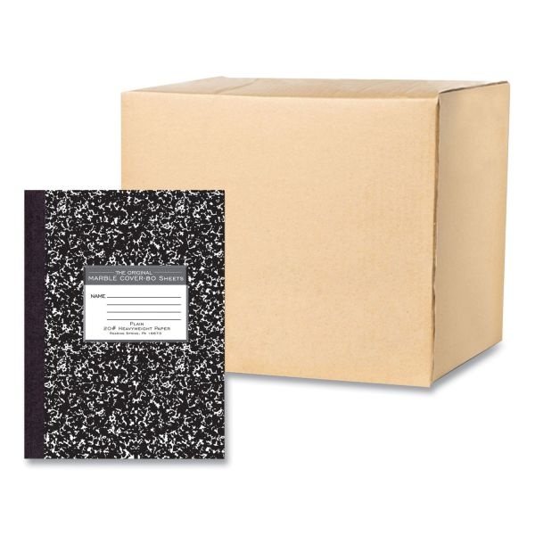 Roaring Spring Hardcover Marble Composition Book, Unruled, Black Marble Cover, (80) 10.25 X 7.88 Sheets, 24/Ct