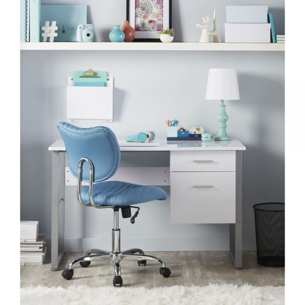 realspace halton computer desk white