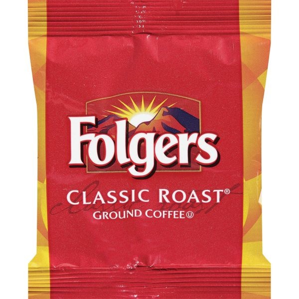 Folgers Single-Serve Coffee Packets, Classic Roast, Carton Of 42