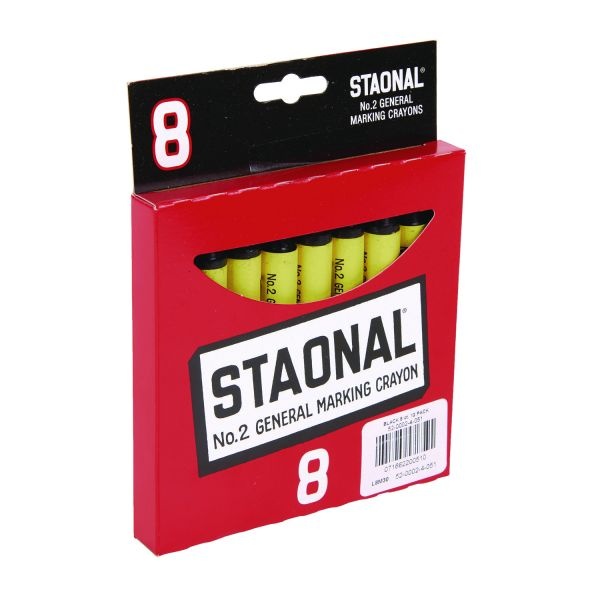 Crayola Staonal Marking Crayons, 5", Black, Box Of 8 Crayons