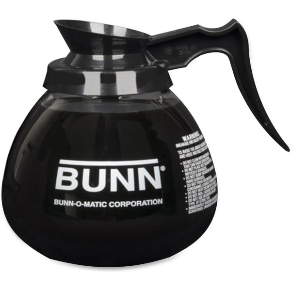 Bunn Pour-O-Matic 12-Cup Decanter, Regular, Clear/Black