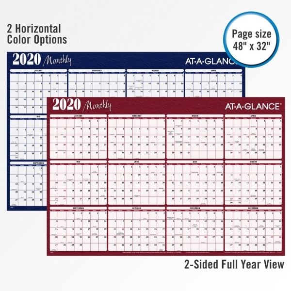 At-A-Glance Reversible Horizontal Erasable Wall Planner, 48 X 32, 2023 Calendar