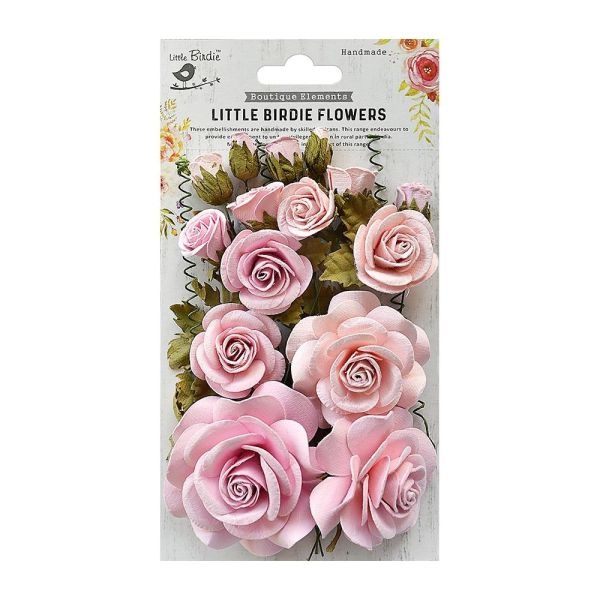 Little Birdie Rosalind Paper Flowers 21/Pkg