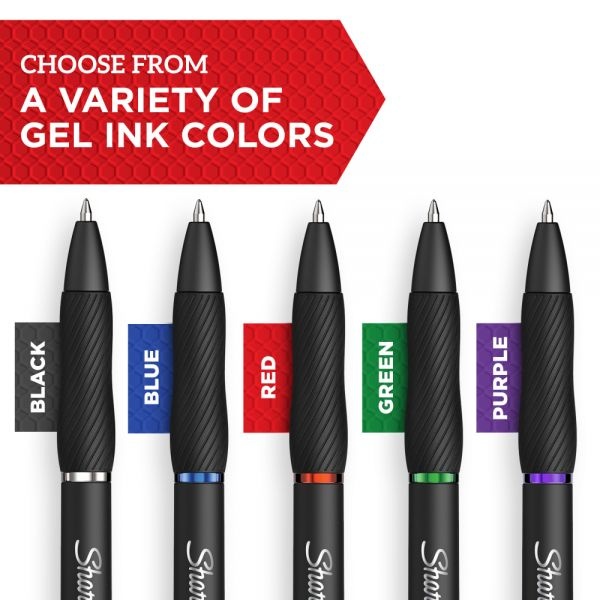 Sharpie S Gel Pens, Medium Point, 0.7 Mm, Black Barrel, Black Ink, Pack ...