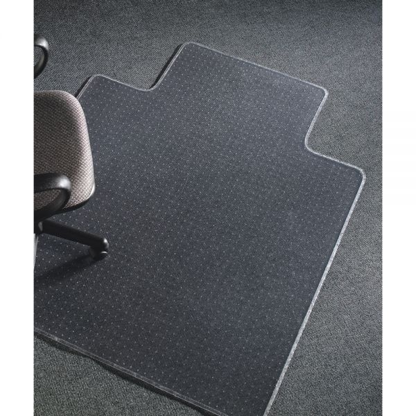 Realspace Advantage Chair Mat For Thin Commercial-Grade Carpets, Wide Lip, 45"W X 53"D, Clear