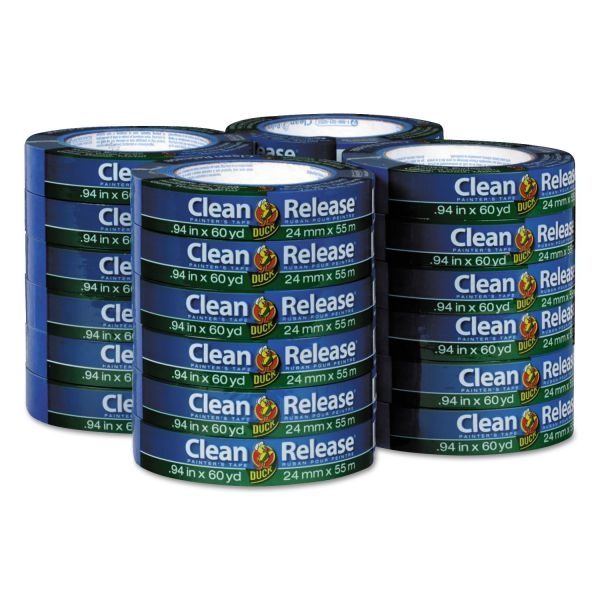 Duck Clean Release Painter's Tape, 3" Core, 0.94" X 60 Yds, Blue, 24/Carton