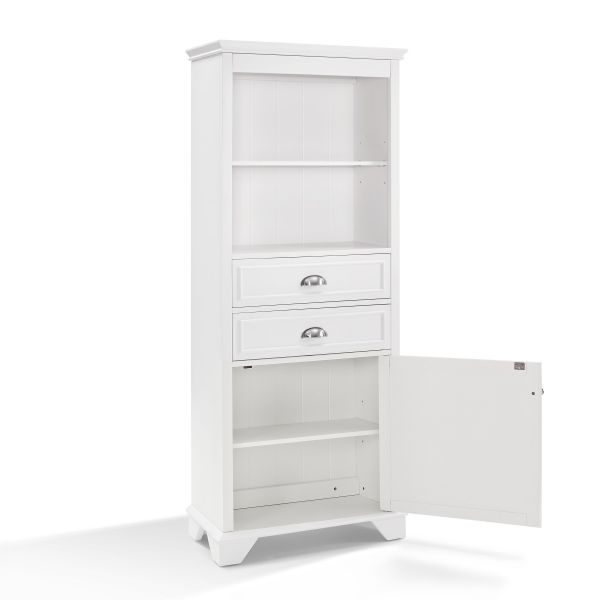 Lydia Tall Cabinet In White Finish