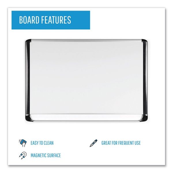 Mastervision Lacquered Steel Dry Erase Board, 48 X 96, Silver