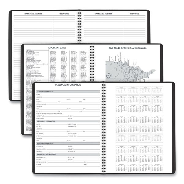 At-A-Glance Weekly Appointment Book, 11 X 8.25, Black Cover, 14-Month (July To Aug): 2024 To 2025
