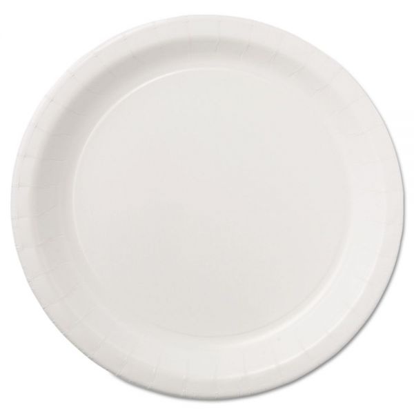 Hoffmaster Coated Paper Dinnerware, Plate, 9" Dia, White, 50/Pack, 10 Packs/Carton