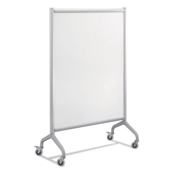 Safco Rumba Full Panel Whiteboard Collaboration Screen, 42W X 16D X 54H, White/Gray