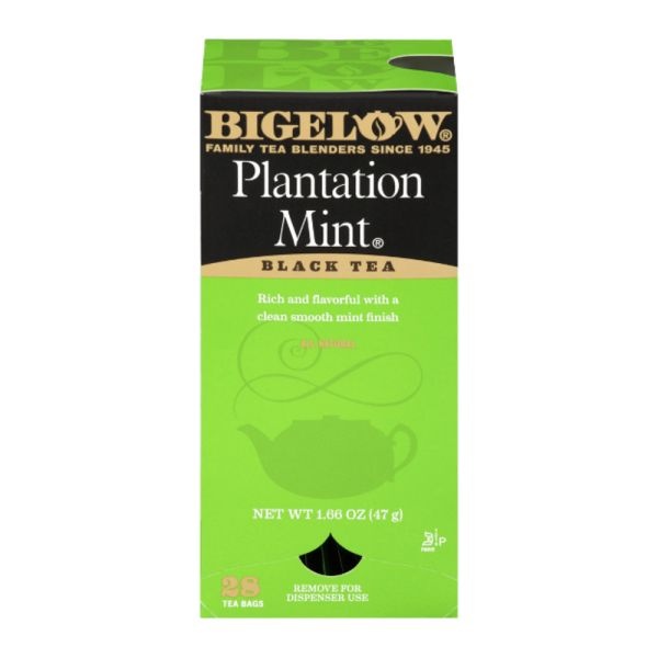 Bigelow Plantation Mint Tea Bags, Box Of 28