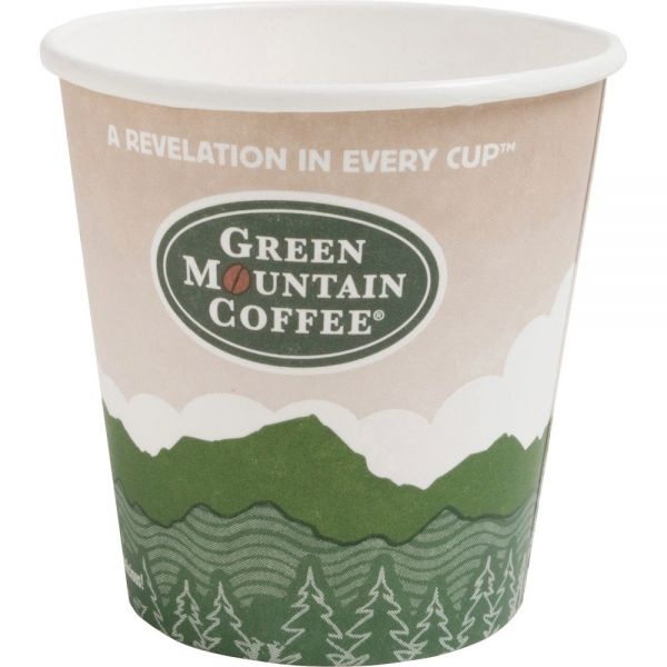 Green Mountain Coffee Paper Hot Cups, 12 Oz, Green Mountain Design, Multicolor, 1,000/Carton