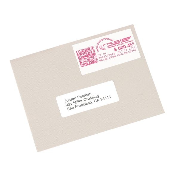 Avery Postage Meter Labels, 5288, 1 1/2" X 2 3/4", White, Pack Of 160