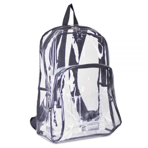 Eastsport Backpack, Pvc, 12.5 X 5.5 X 17.5, Clear/Black