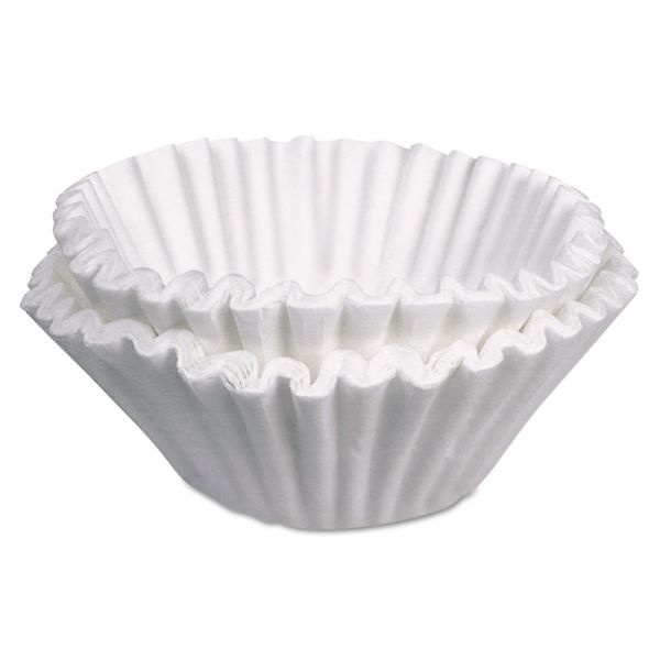 Bunn Commercial Coffee Filters, 10 Gal Urn Style, Flat Bottom, 25/Cluster, 10 Clusters/Carton