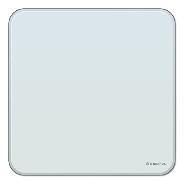 U Brands Cubicle Glass Dry Erase Board, 12 X 12, White