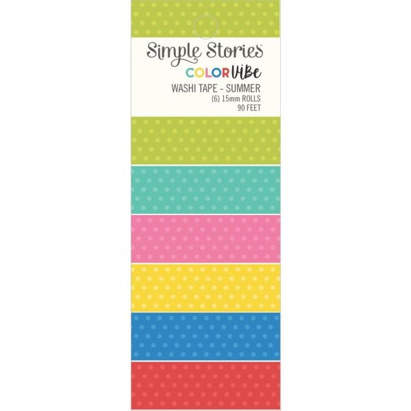 Simple Stories Color Vibe Washi Tape 6/Pkg