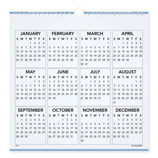 At-A-Glance Landscape Monthly Wall Calendar, Landscapes Photography, 12 X 12, White/Multicolor Sheets, 12-Month (Jan To Dec): 2024