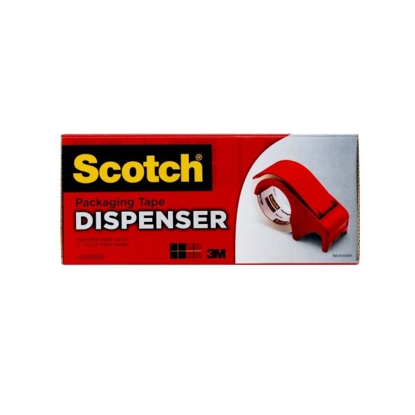 Scotch Packaging Tape Hand Dispenser, 3" Core, 2" X 60 Yd
