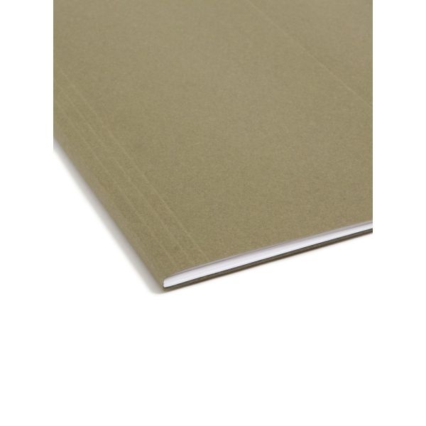 Smead 100% Recycled Hanging File Folders, Letter Size, 1/5-Cut Tabs, Standard Green, 25/Box
