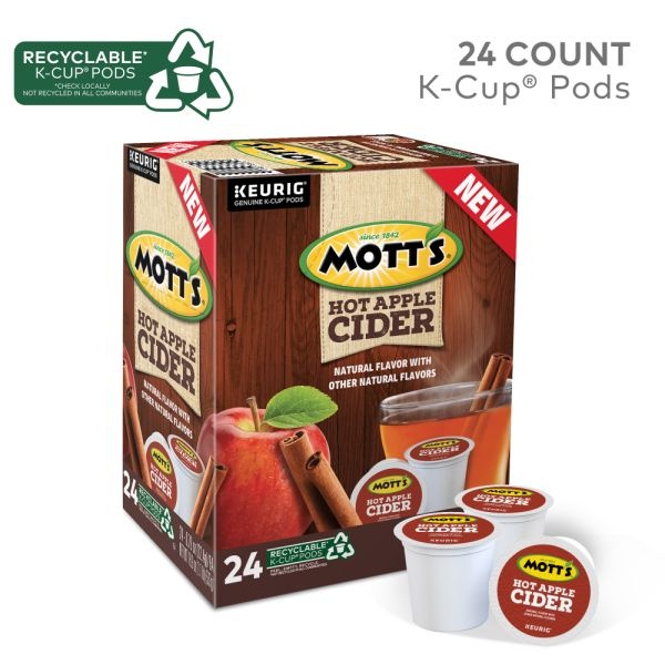 Mott's Single-Serve K-Cup Pods, Hot Apple Cider, Pack Of 24