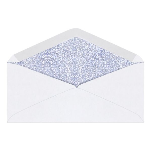 #10 Security Envelopes, Left Window, 4-1/8" X 9-1/2", Gummed Seal, White, Box Of 500