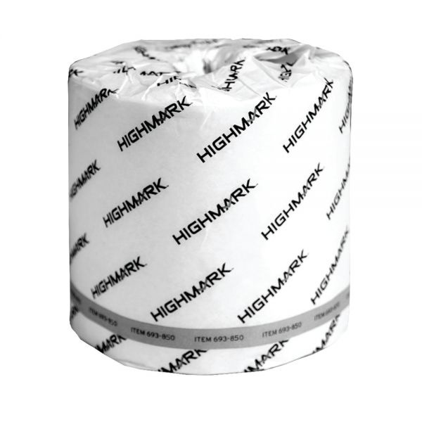 Highmark Eco 2-Ply Toilet Paper, 100% Recycled, 550 Sheets Per Roll, Case Of 40 Rolls