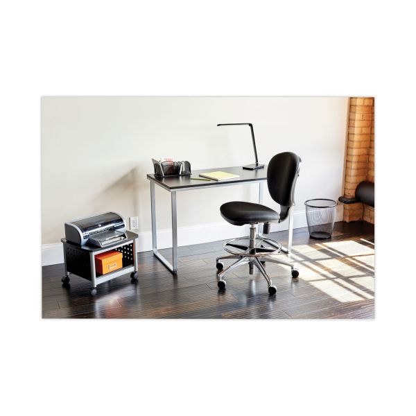 Safco Steel Desk, 47.25" X 24" X 28.75", Black/Silver