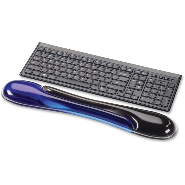 Kensington Duo Gel Wave Keyboard Wrist Rest, 22.62 X 5.12, Blue