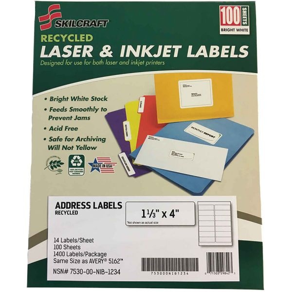 Skilcraft Recycled Address Labels