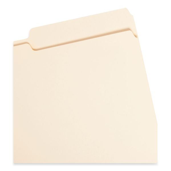 Smead Guide 2/5-Cut File Folders , Legal Size (8 1/2" X 14"), Manila, Box Of 100