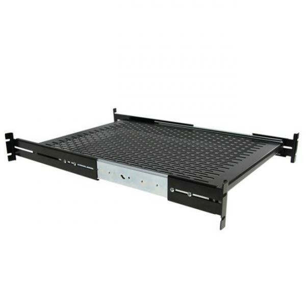 2U Adjustable Mounting Depth Vented Sliding Rack Mount Shelf ? 50Lbs