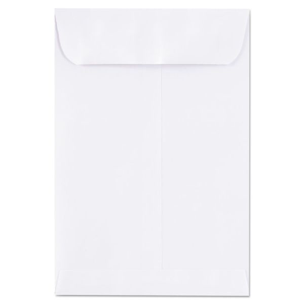 Catalog Envelope, 24 Lb Bond Weight Paper, #1 3/4, Square Flap, Gummed Closure, 6.5 X 9.5, White, 500/Box