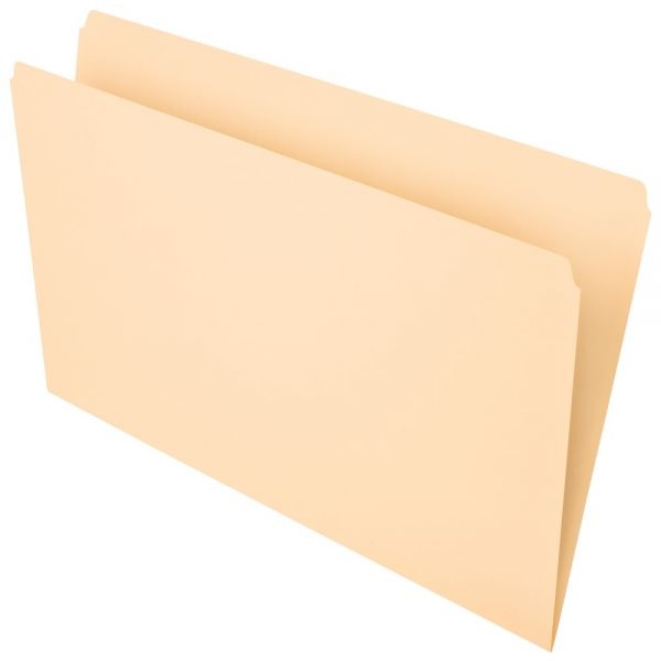 File Folders, Straight Cut, Legal Size, Manila, Pack Of 100