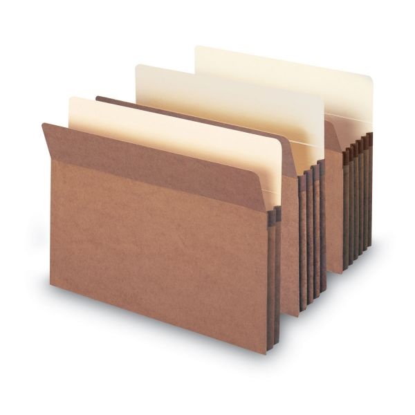 Smead Redrope Drop Front File Pockets, 1.75" Expansion, Letter Size, Redrope, 50/Box