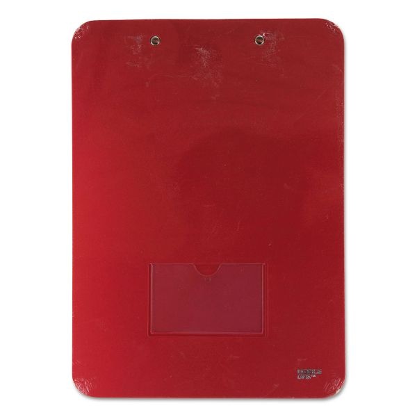 Mobile Ops Unbreakable Recycled Clipboard, 0.25" Clip Capacity, Holds 8.5 X 11 Sheets, Red
