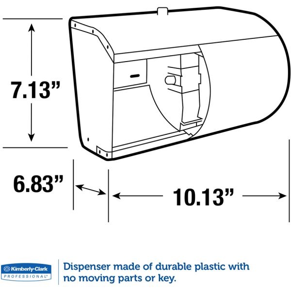 Scott Pro Coreless Srb Tissue Dispenser, 10.13 X 6.4 X 7, Stainless Steel