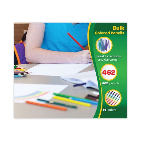 Crayola Color Pencil Classpack Set, 3.3 Mm, 2B (#1), Assorted Lead/Barrel Colors, 462/Box