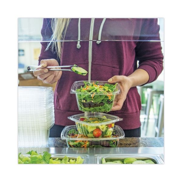 World Centric Pla Rectangular Deli Containers, 16 Oz, 4.8 X 5.9 X 2.8, Clear, Plastic, 900/Carton