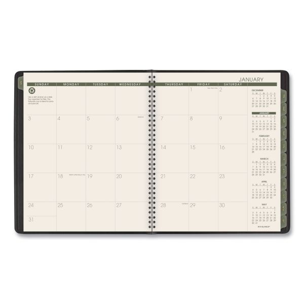 At-A-Glance Recycled Monthly Planner, 11 X 9, Black Cover, 13-Month (Jan To Jan): 2024 To 2025