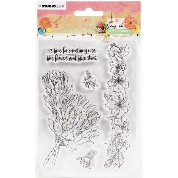 Studio Light Say It With Flowers Clear Stamp