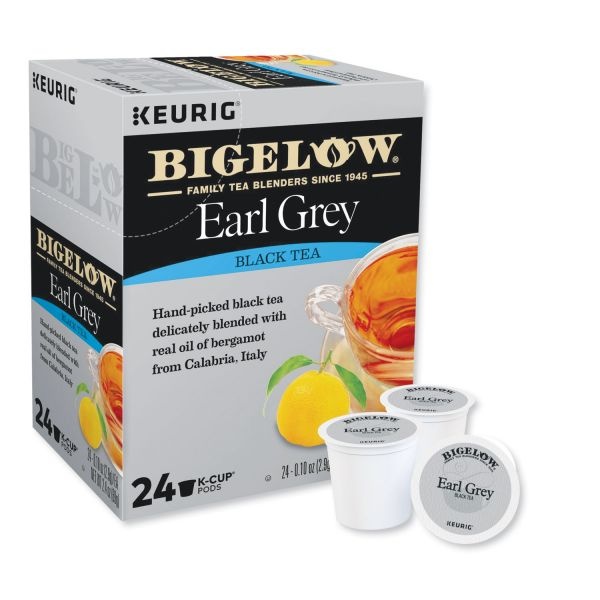 Bigelow Earl Grey Tea K-Cup Pack, 24/Box, 4 Box/Carton