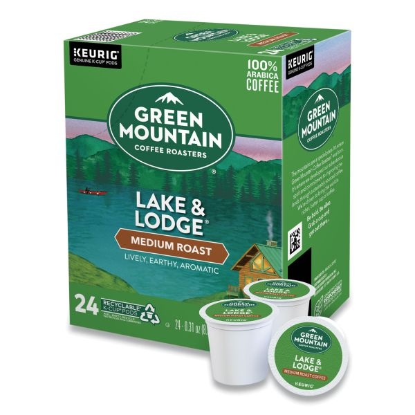 Green Mountain Coffee K-Cups, Lake & Lodge, Medium Roast, 24 K-Cups