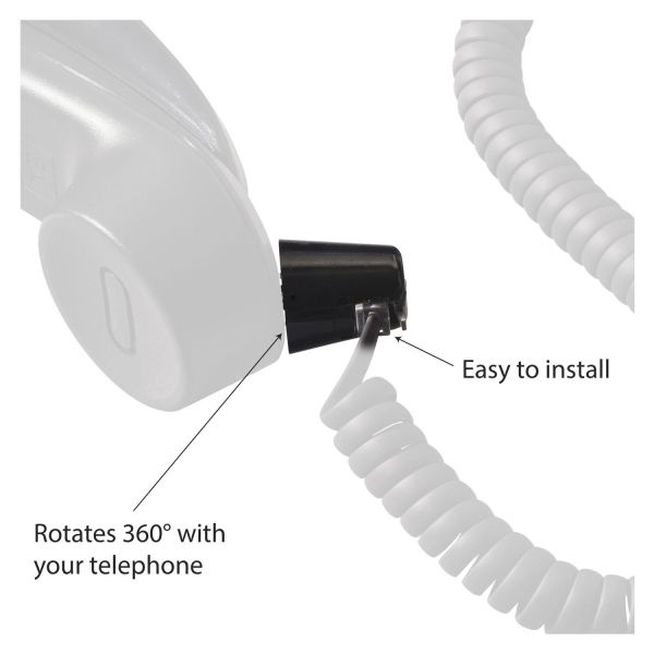 Softalk Twisstop Rotating Phone Cord Detangler, Black